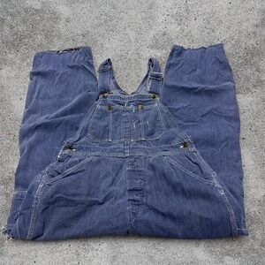 Vintage 70s/80s Sanfordized sears dark Wash denim overalls Size 30x30